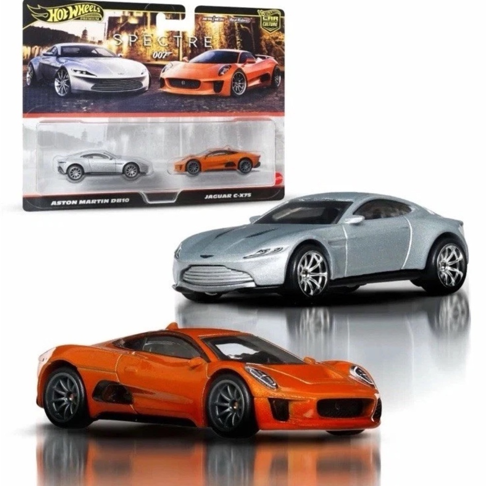 Hot Wheels Premium 007 James Bond Spectre Aston Martin DB10 Jaguar C-X75